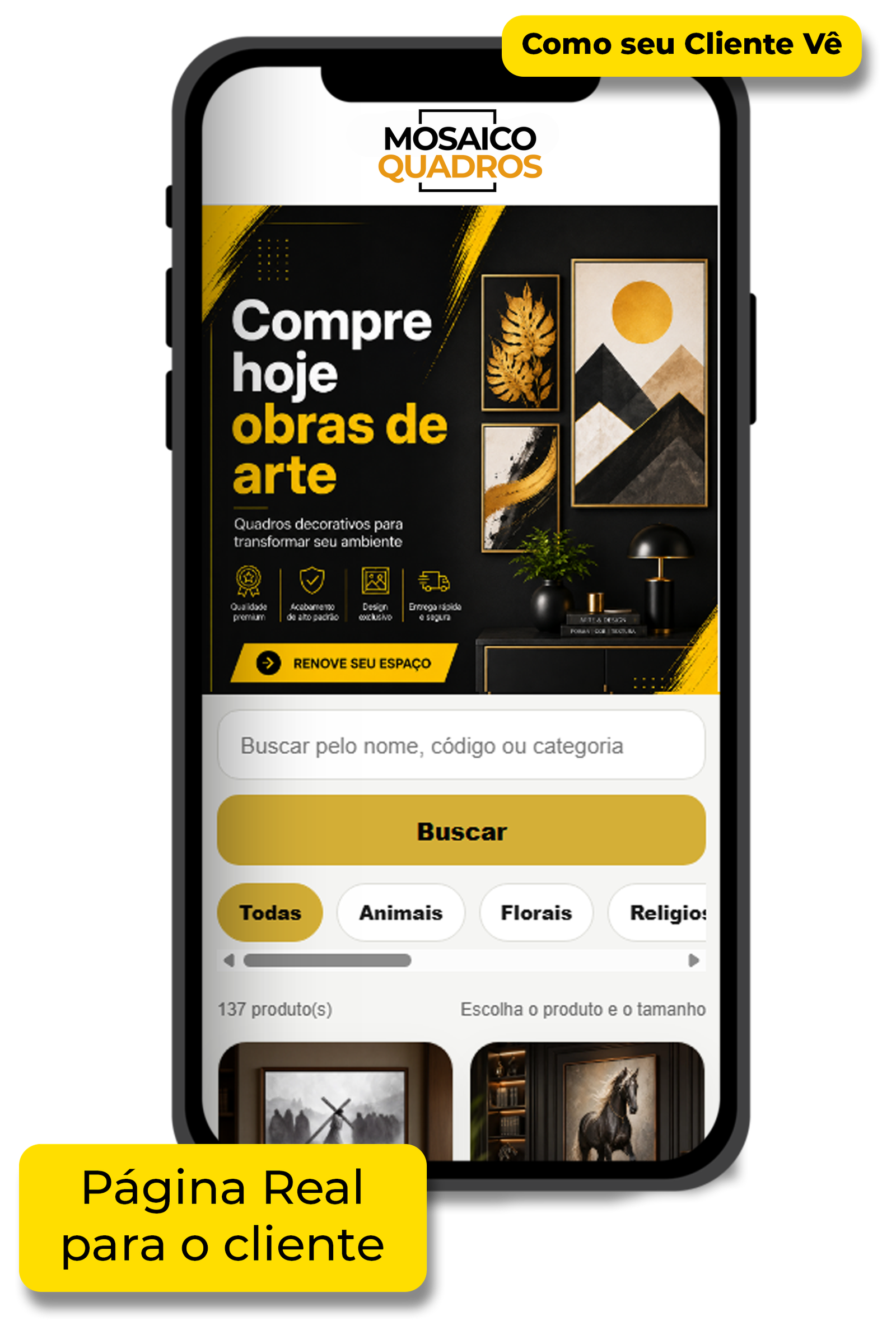 Seu catálogo de quadros pronto para vender